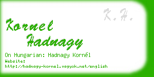 kornel hadnagy business card